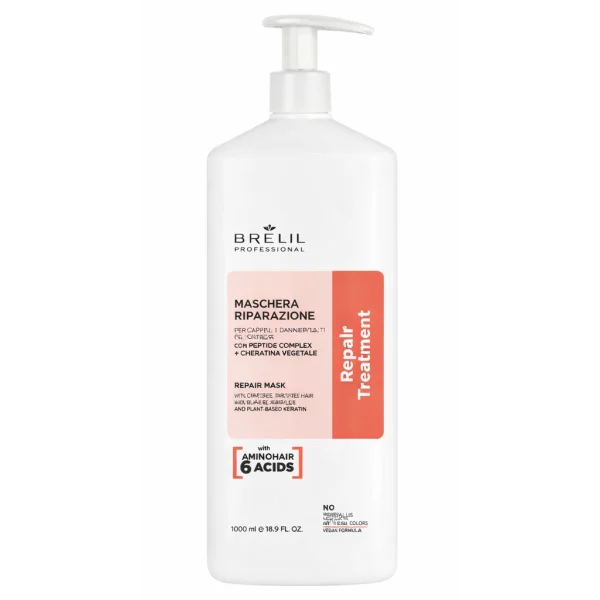 BRELIL Repair Hair Mask for Damaged Hair, 1000 ml